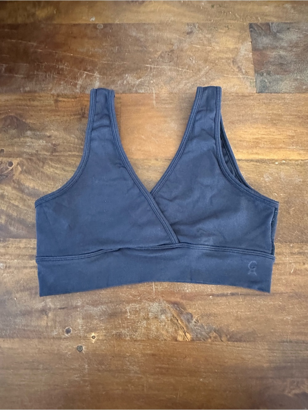 Good American Gray Seamless Wrap-Front Sleep & Lounge Bralette size 3